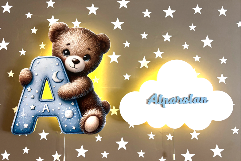 Ayıcıklı Mavi Harf Lamba Koleksiyonu