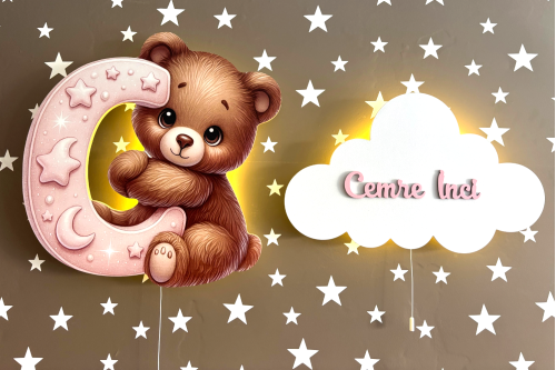 Ayıcıklı Pembe Harf Lamba Koleksiyonu