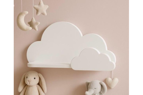 Bebek Odası Bulut Duvar Rafı