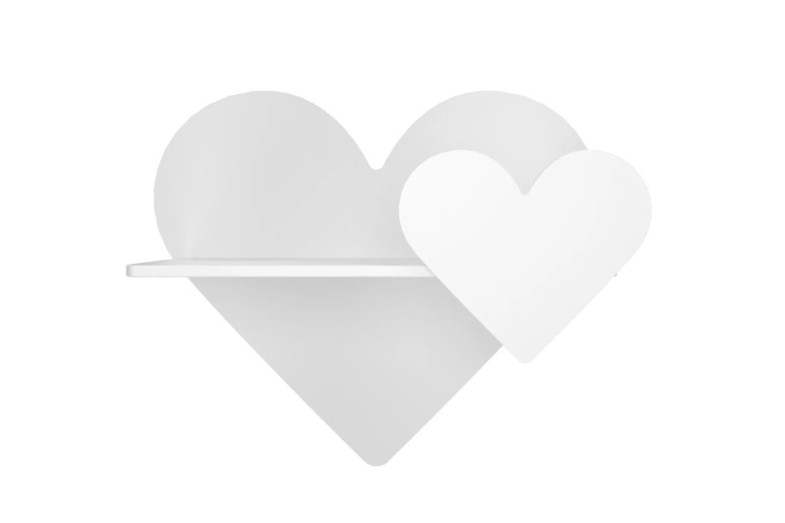 Bebek Odası Kalp Duvar Rafı