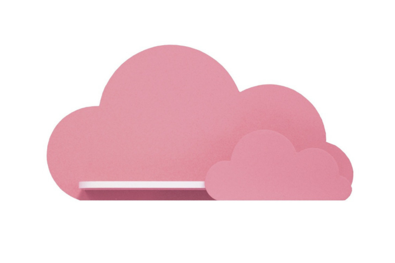 Bebek Odası Bulut Duvar Rafı