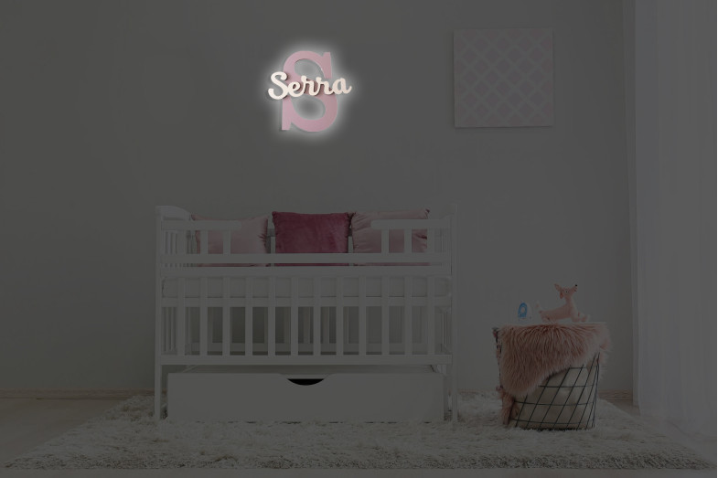 Ahşap Adına Özel Harf Lamba