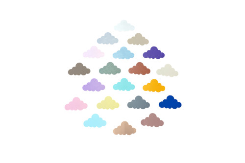 Ahşap Bulut 3'lü Süs Paketi