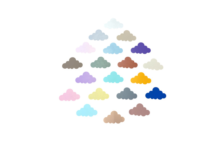 Ahşap Bulut 3'lü Süs Paketi