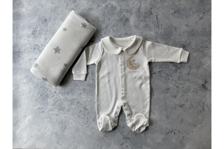 SweatBear Bebek Müslin & Tulum Seti SweatBear Bebek Müslin & Tulum Seti