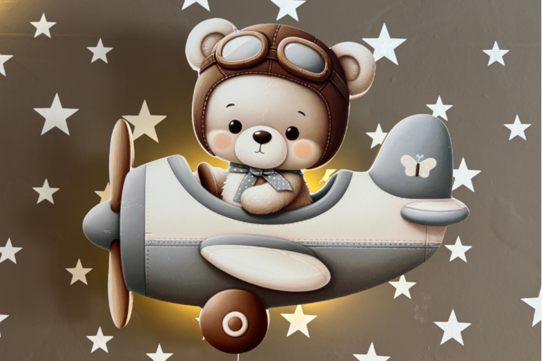 Pilot Ayıcıklı Helikopter Lamba