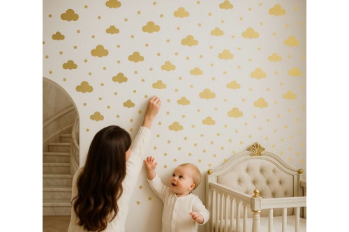 Bebek Odası Bulut Duvar Stickerları