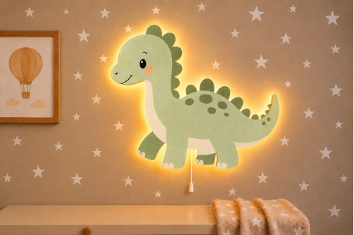 Dino 1 Ahşap Gece Lambası