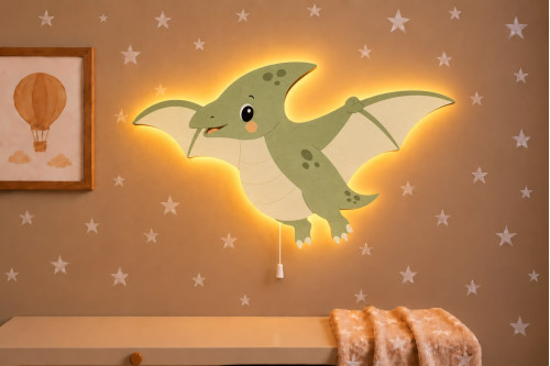 Dino 5 Ahşap Gece Lambası