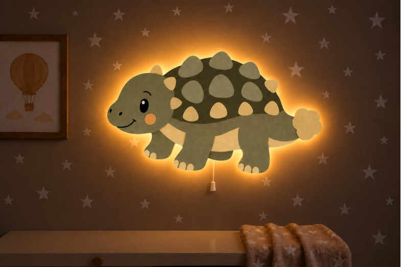 Dino 3 Ahşap Gece Lambası Dino 3 Ahşap Gece Lambası