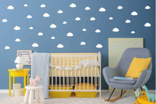 Bebek Odası Bulut Duvar Stickerları
