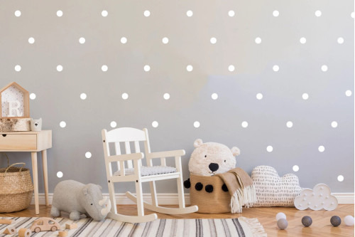 Bebek Odası Puantiye Duvar Stickerları