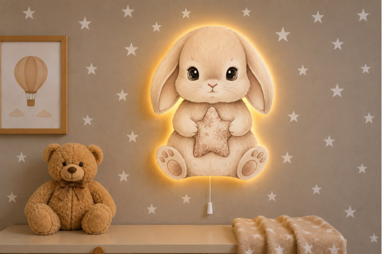 Bunny Tavşan Ahşap Gece Lambası Bunny Tavşan Ahşap Gece Lambası